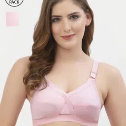 Floret Pack of 2 Pink Non Wired Full Coverage Everyday Bra-43