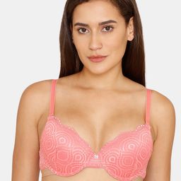 Zivame Women Pink UnderWired Lightly Padded Push-Up Bra-picture-25