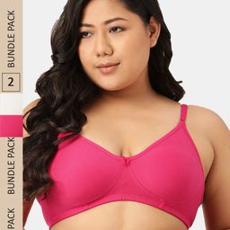 Sztori Pack of 2 Cotton Seamless Non-Padded Bra SZ-P-COOL-WHT-RN-picture-42