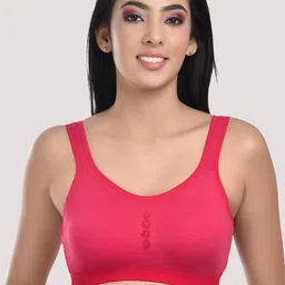 StyFun Women Pink Cotton Blend Sports Bra-22