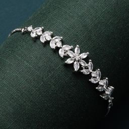 Kennice Women Rhodium-Plated Link Bracelet-47