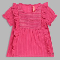 Blue Giraffe Pink Ruffled Top-picture-46