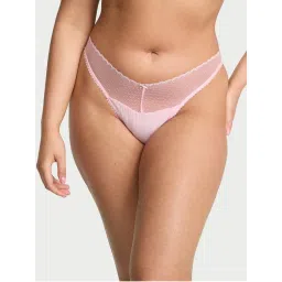 victoria's secret intimates Victoria's Secret Pink Lace Pointelle High-Leg Scoop Thong Panty-picture-4