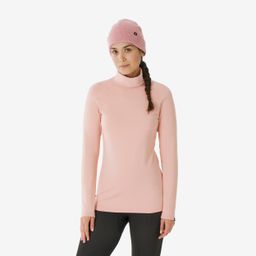 Women’s warm and breathable turtleneck ski base layer - BL 500 - Pink-image-14