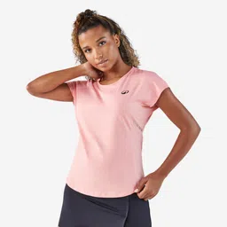 kuikma Women's Tennis Crew-Neck T-Shirt Dry - Pink-picture-46