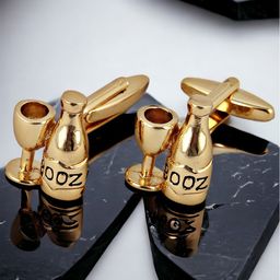LUCKY JEWELLERY Gold-Plated Cufflink-image-42