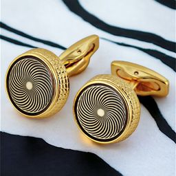 LUCKY JEWELLERY Gold-Plated Cufflink-image-71