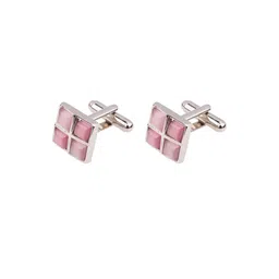 The Tie Hub Men Textured Geometric Cufflink-picture-55