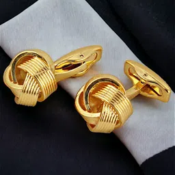 LUCKY JEWELLERY Gold-Plated Cufflink-picture-22