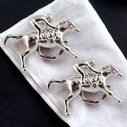 LUCKY JEWELLERY Silver Plated Zodiac Sign Blazer Cufflinks-image-25