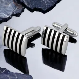 LUCKY JEWELLERY Silver-Plated Cufflink-picture-39