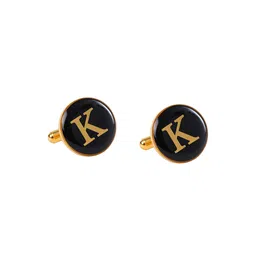 Tossido Men Black & Gold-Toned Cufflink-image-82