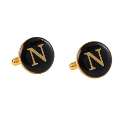 Tossido Men Black & Gold-Toned Cufflink-image-80