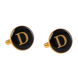 Tossido Men Black & Gold-Toned Cufflink-image-87