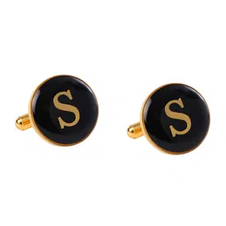 Tossido Men Black & Gold-Toned Cufflink-image-86