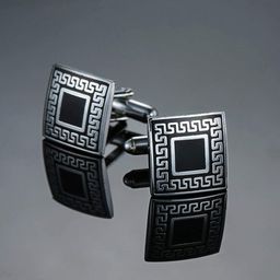 Peora Black Symbol Cufflinks-image-10