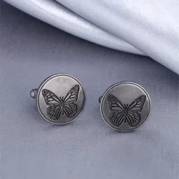 COSA NOSTRAA Men Round Dainty Butterfly Cufflinks-image-75
