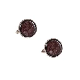 Tossido Men Brown & Silver-Toned Cufflink-image-32