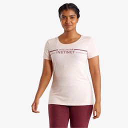 Women's Gym Cotton Blend Regular Fit Stretchy Printed Tshirt-Pink-picture-7