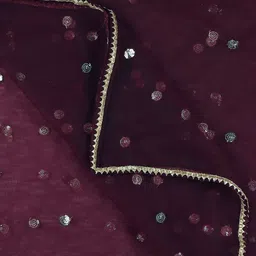 Dupatta Bazaar Polka Dots Embroidered Sequinned Net Dupatta image 2
