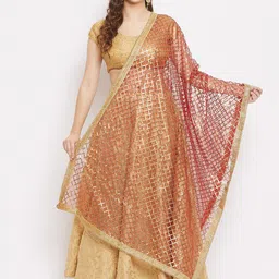 Clora Creation Embroidered Dupatta with Sequinned-6