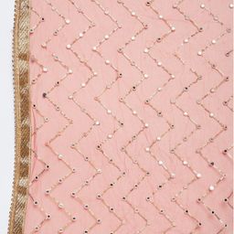 Clora Creation Embroidered Dupatta With Mirror Work image 3