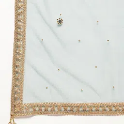 Clora Creation Sequinned Tasselled Border Dupatta image 3