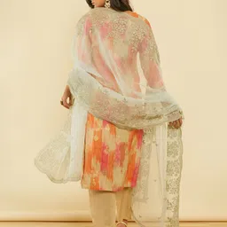 Soch Printed Organza Dupatta with Sequinned image 4