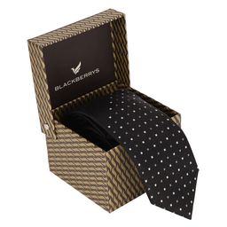 Blackberrys Men Black & Grey Woven Design Skinny Tie-picture-48