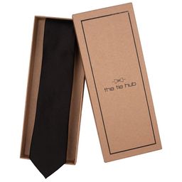 The Tie Hub Men Solid Pure Silk Skinny Tie-image-13