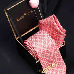 LOUIS STITCH Men's Italian Silk Necktie Accessory Gift Set-picture-22