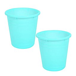 Kuber Industries Green Set Of 2 Open Dustbins 10 L Each image 3
