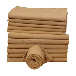 FOVEROS 12-Pcs Mustard Yellow Cotton Table Napkins-38