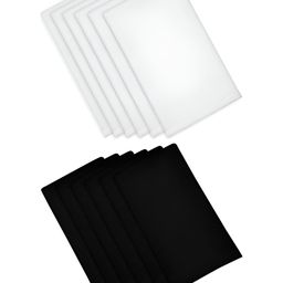 FOVEROS 12-Pcs White & Black Cotton Table Napkins-8