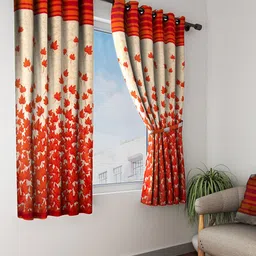 Home Sizzler Set of 2 Window Curtains-45