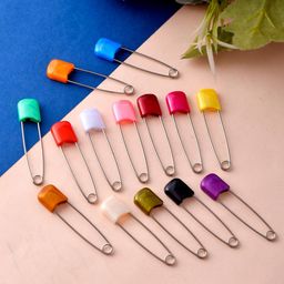 Silvermerc Designs Set of 14 Multi-Coloured Saree Pins-image-8