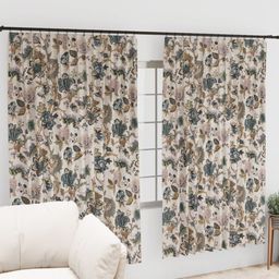 EasyGoods Red 2 Pieces Floral Black Out Long Door Curtain-10