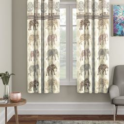 Rajasthan Decor Beige & Brown Set of 2 Curtains-23