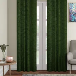 Cortina Green Set of 2 Door Curtains-image-58