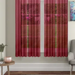 Cortina Maroon Set of 4 Door Curtains-image-99