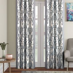 Cortina Grey & White Set of 2 Long Door Curtains-18