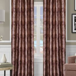 Aura Brown Set of 2 Room Darkening Door Curtain-image-85