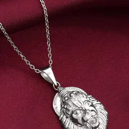 GIVA Rhodium-Plated 925 Sterling Silver Animal Shaped Pendant With Chain-50