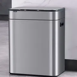 UMAI Stainless Steel Sensor Dual Compartment Open Dustbin With Lid 13 L image 2