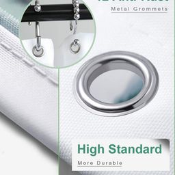homewards Green & White Printed Shower Curtains image 4