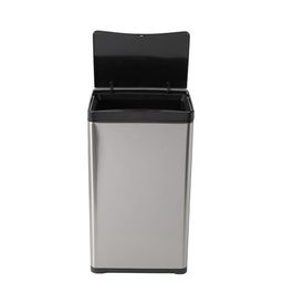 Kuber Industries Silver Stainless Steel Rectangular Sensor Dustbins image 3
