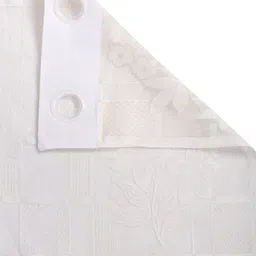 HOSTA HOMES Pack Of 4 Cream-Coloured Self Design Window Curtains image 3