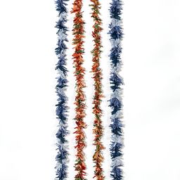 Contrast Living Blue & Red 4 Pieces Textured Hanging Tinsels Festive Decor-image-64