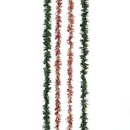 Contrast Living Orange & Green 4 Pieces Textured Pure Cotton Hanging Tinsels Festive Decor-image-92