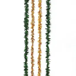 Contrast Living Green & Yellow 4 Pieces Textured Pure Cotton Hanging Tinsels Festive Decor-image-89